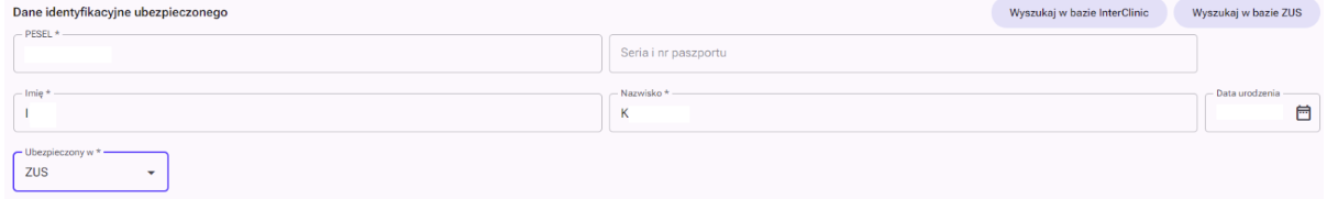 Budowa formularza e-ZLA