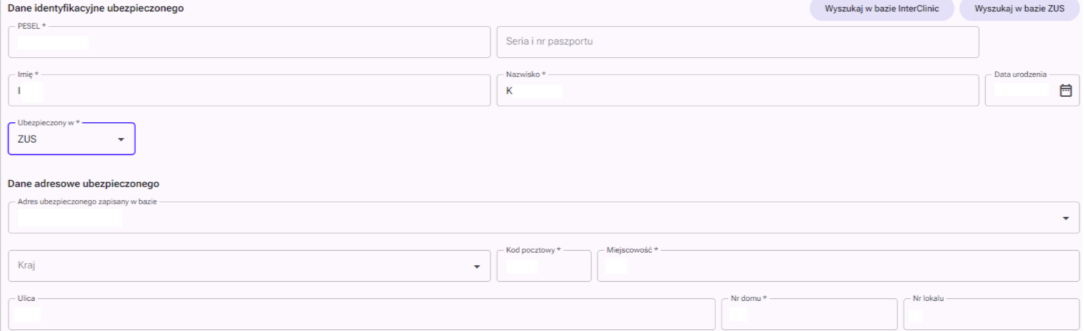 Lista połączeń nieodebranych - nagłówki