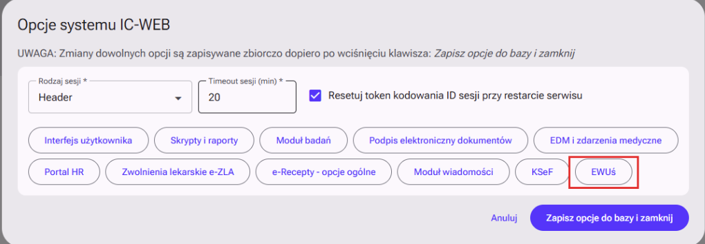 Lista świadczeniodawców - nagłówki