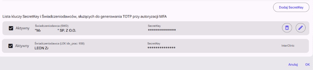 Lista świadczeniodawców 3 - nagłówki