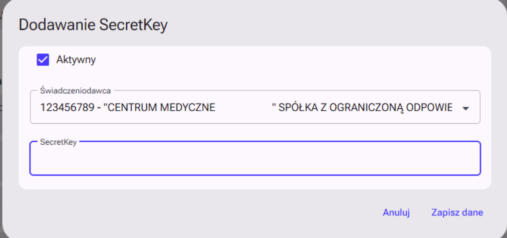 Lista świadczeniodawców 4 - nagłówki